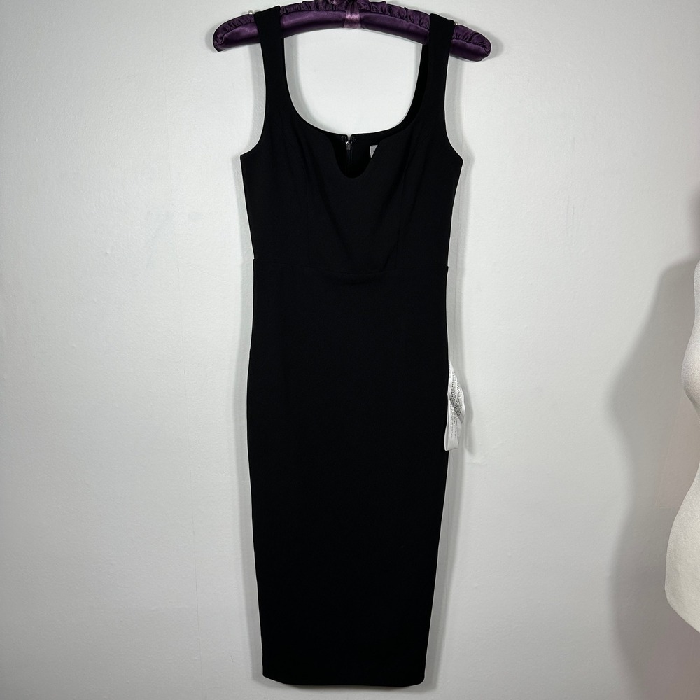 Dress The Population Sloan Black Sleeveless Sheath Midi Dress Women's Small NWT - Picture 5 of 16
